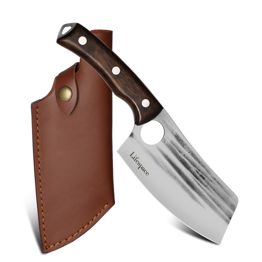 Lifespace 5.7 Inch Butcher Cleaver Knife with Sheath