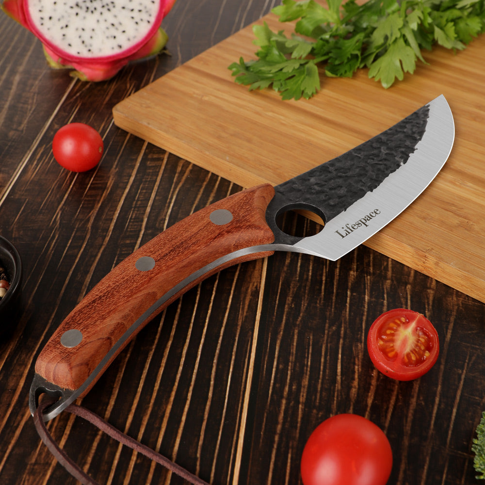 Lifespace 5 Inch Viking Style Cleaver Knife with Sheath