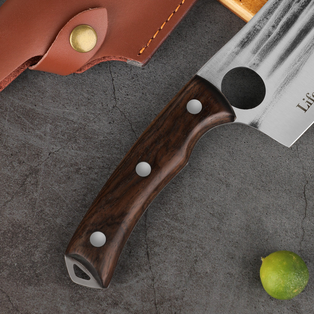Lifespace 5.7 Inch Butcher Cleaver Knife with Sheath