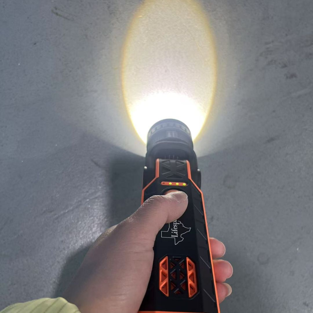 Lifespace Premium 3-in-1 Portable Emergency Flashlight with Siren, USB C-Port & Magnetic Base