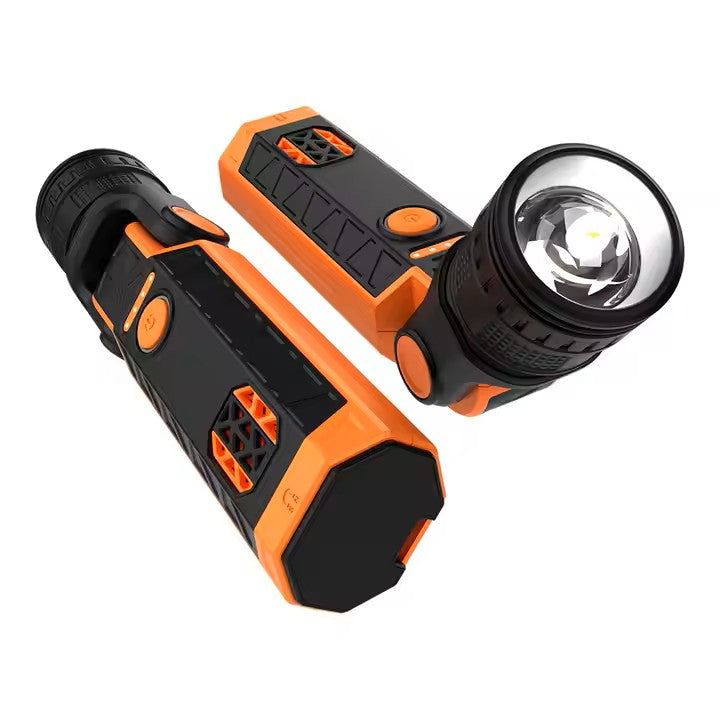 Lifespace Premium 3-in-1 Portable Emergency Flashlight with Siren, USB C-Port & Magnetic Base