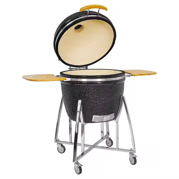 Lifespace Premium Kamado Classic Ceramic Series 29 Inch Charcoal Grill aka "BIG DADDY" with Accessories - Black