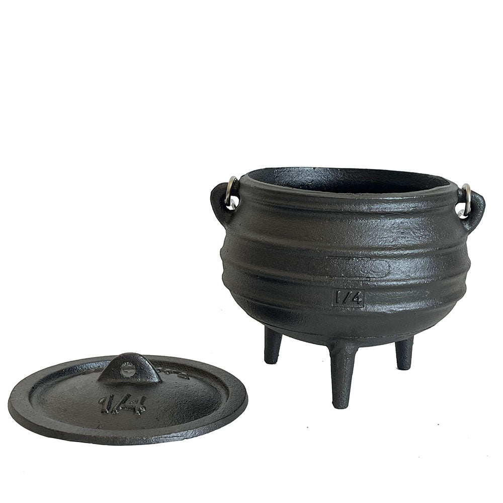 Lifespace Cast Iron No 1/4 African 3-leg Potjie Pot (2 pack) - 1.37pt each