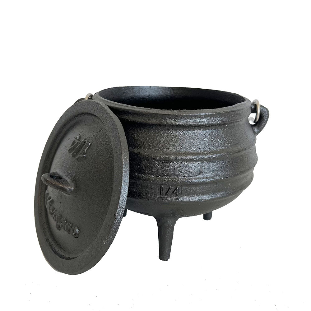 Lifespace Cast Iron No 1/4 African 3-leg Potjie Pot (2 pack) - 1.37pt each