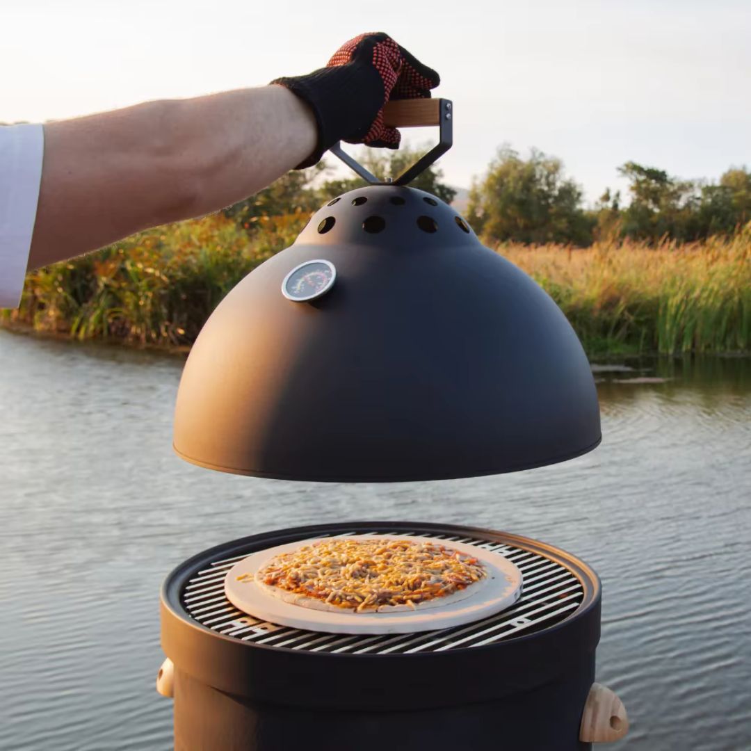 Lifespace Premium Range Kamado 5-in-1 Ceramic & Steel 21" Rocket Stove Grill / Fire Pit / Smoker / Oven