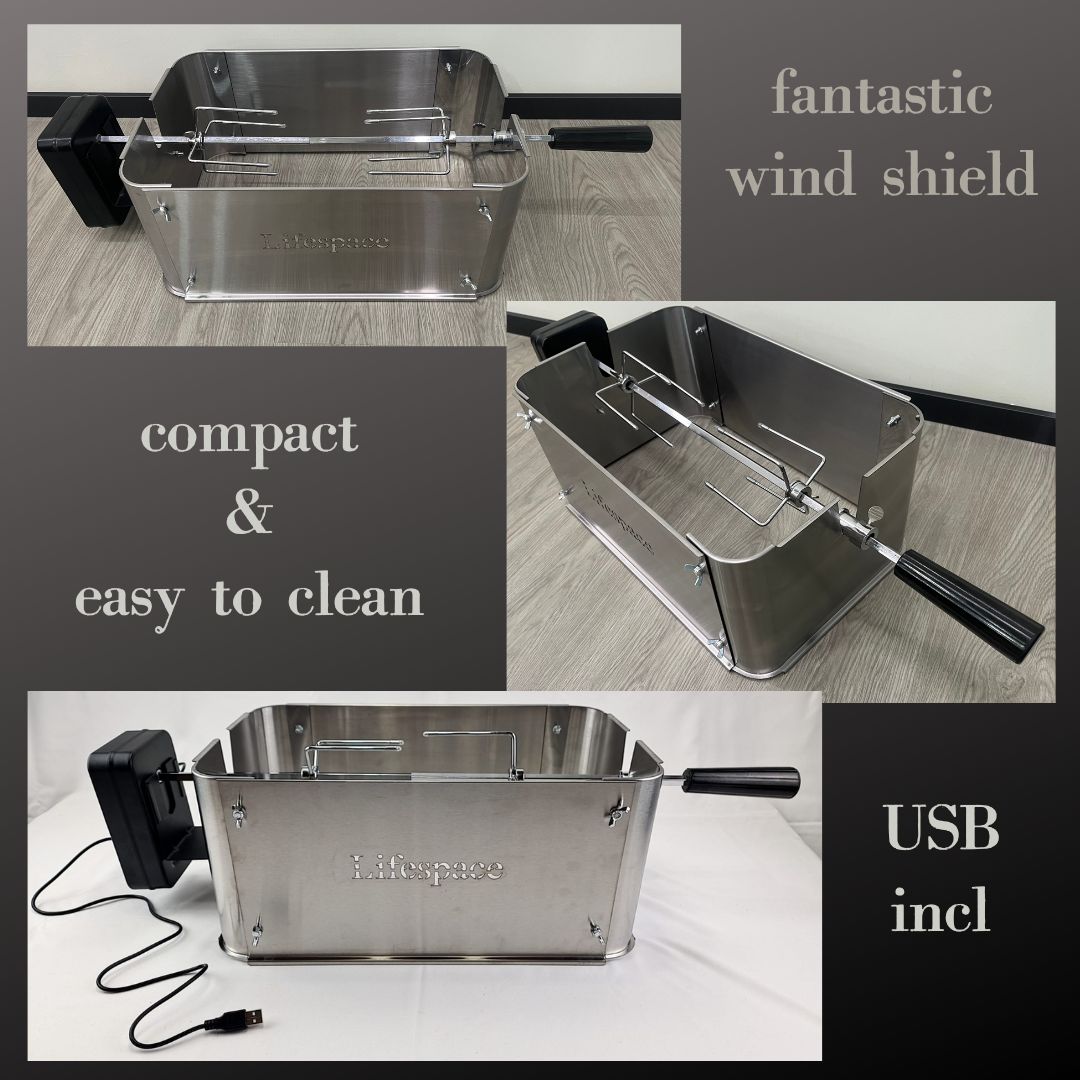 Lifespace Go-Anywhere Portable Grill Spit Roast Riser Extension Kit
