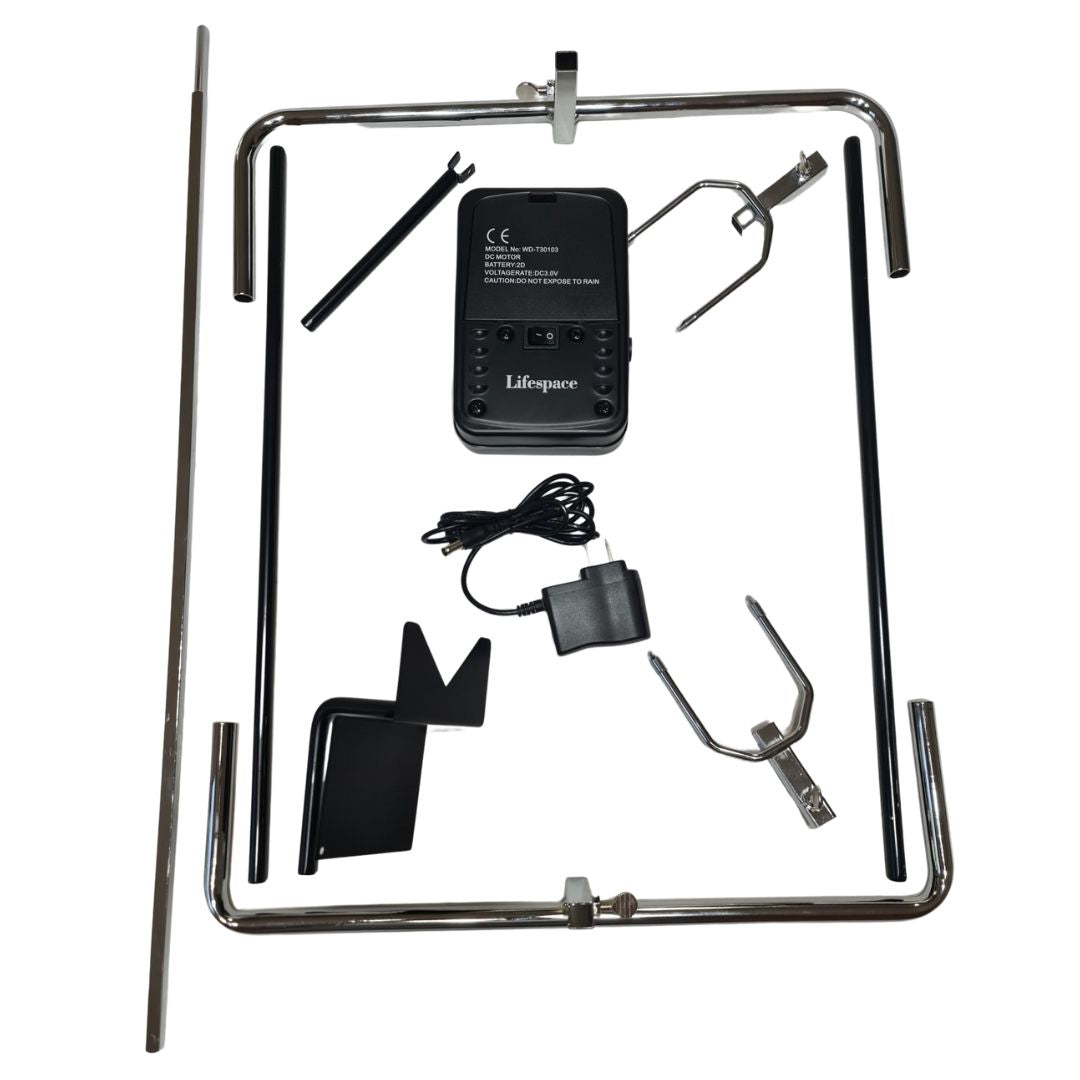 Lifespace Spit Roast Grill Kit with Lifespace Motor & 110v Adapter