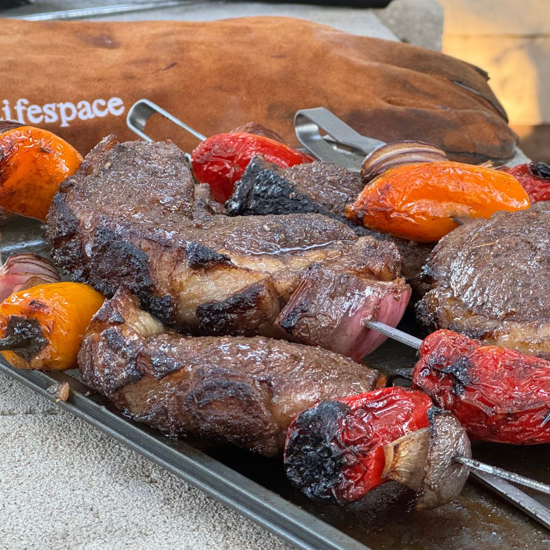 Lifespace Spit Roast Grill Skewer Set