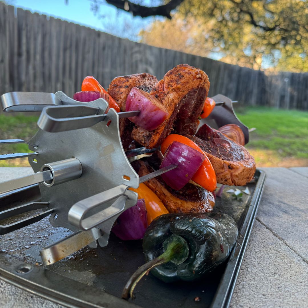 Lifespace Spit Roast Grill Skewer Set