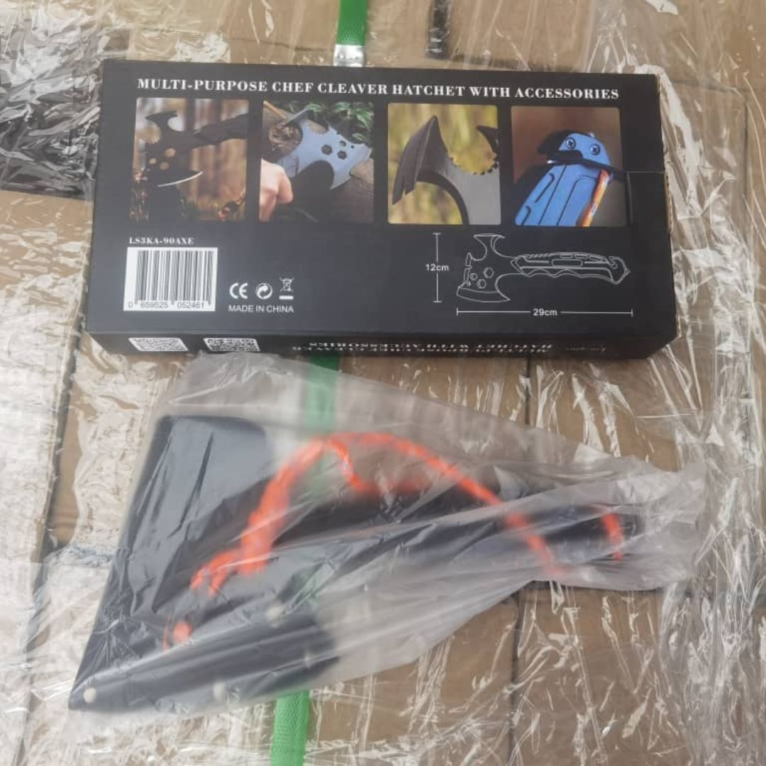 Lifespace Multi-Purpose Stainless Steel Chef Cleaver Hatchet with Accessories