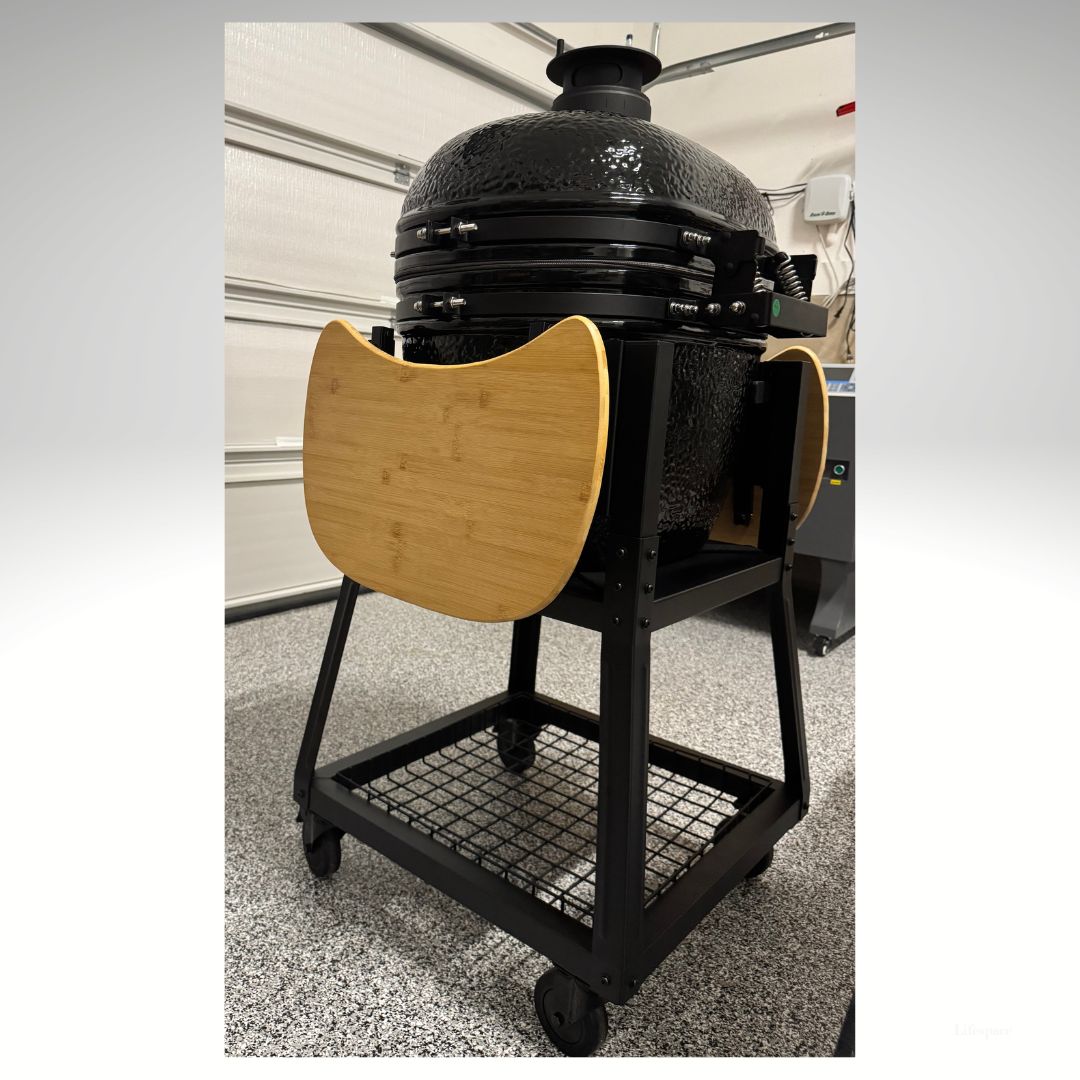 Lifespace 23" Oval Shape Kamado with Charcoal Basket & Ash Drawer