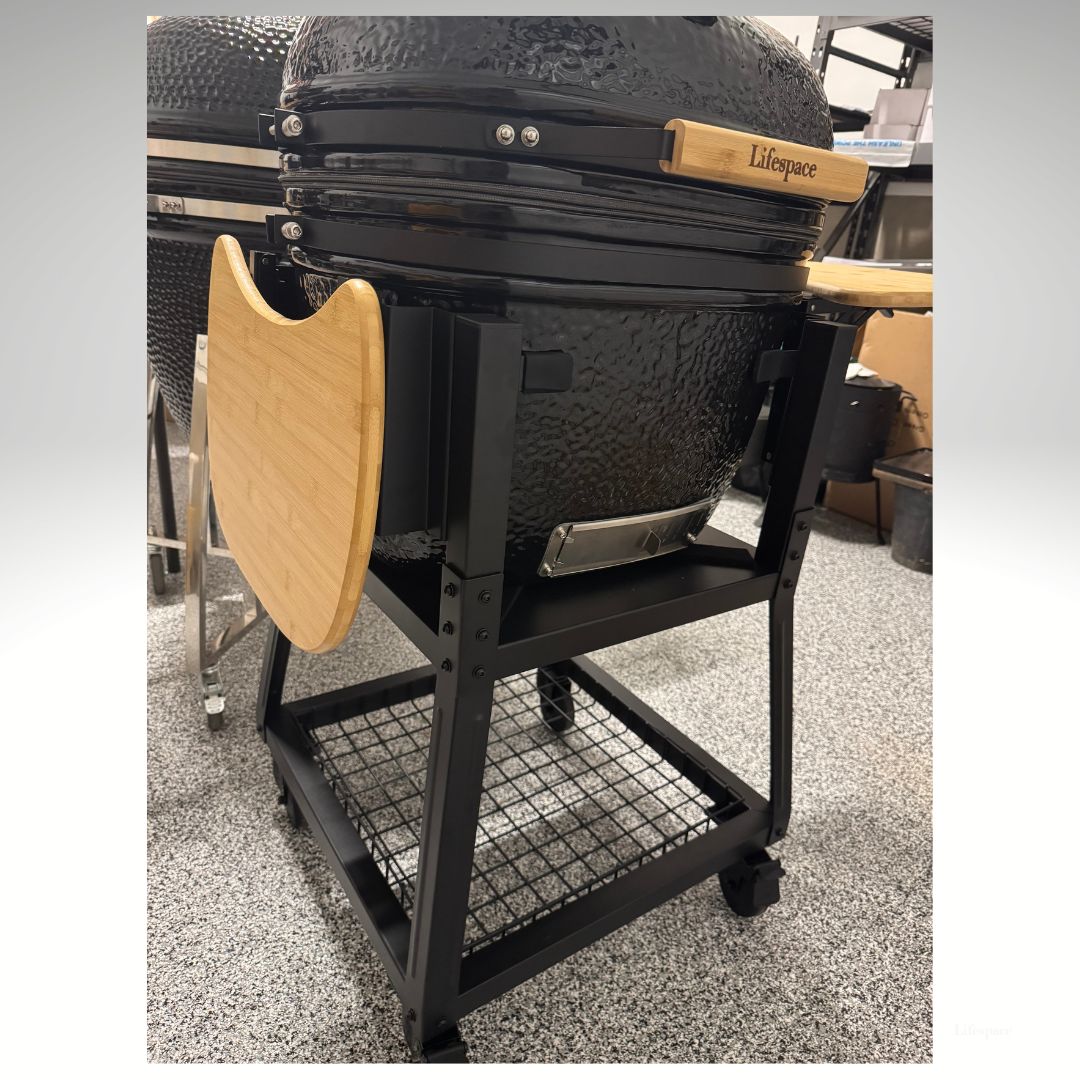 Lifespace 23" Oval Shape Kamado with Charcoal Basket & Ash Drawer