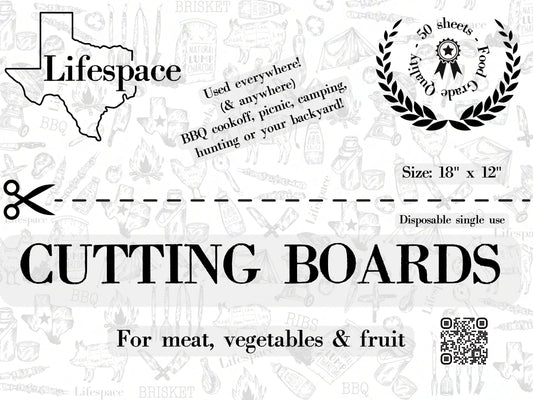 Lifespace Disposable 18" x 12" "Pig" Cutting Boards - 50x Sheets