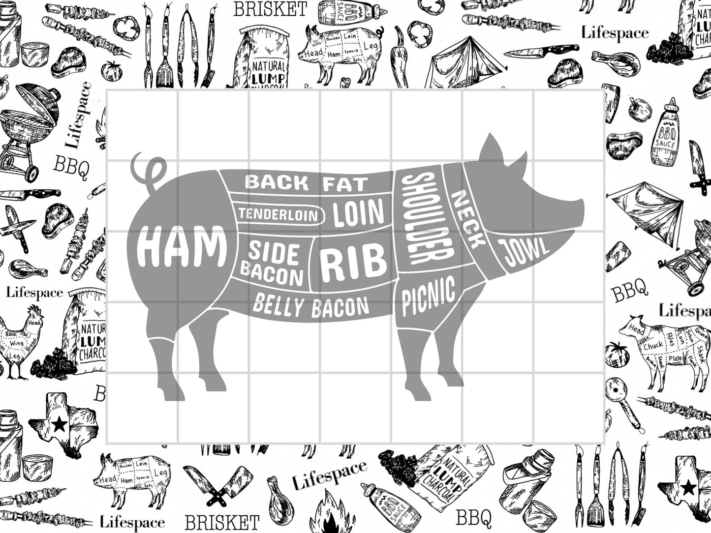 Lifespace Disposable 18" x 12" "Pig" Cutting Boards - 50x Sheets