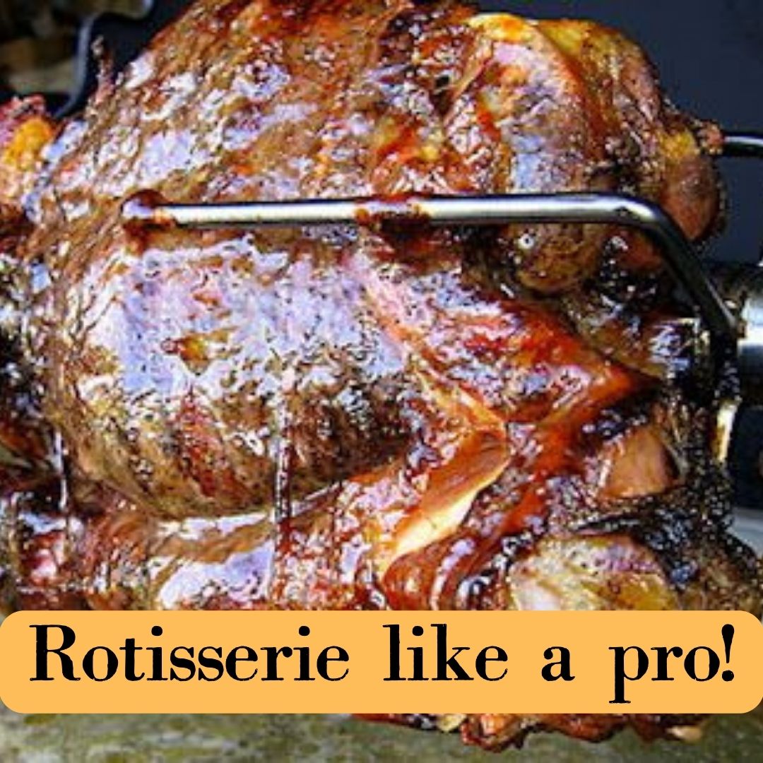 Lifespace Spit Roast Grill Ring for 22in Kettle Grill with Motor, Shaft & Prongs