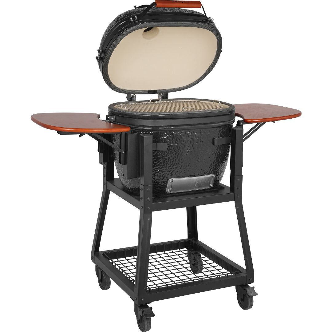 Lifespace 23" Oval Shape Kamado with Charcoal Basket & Ash Drawer