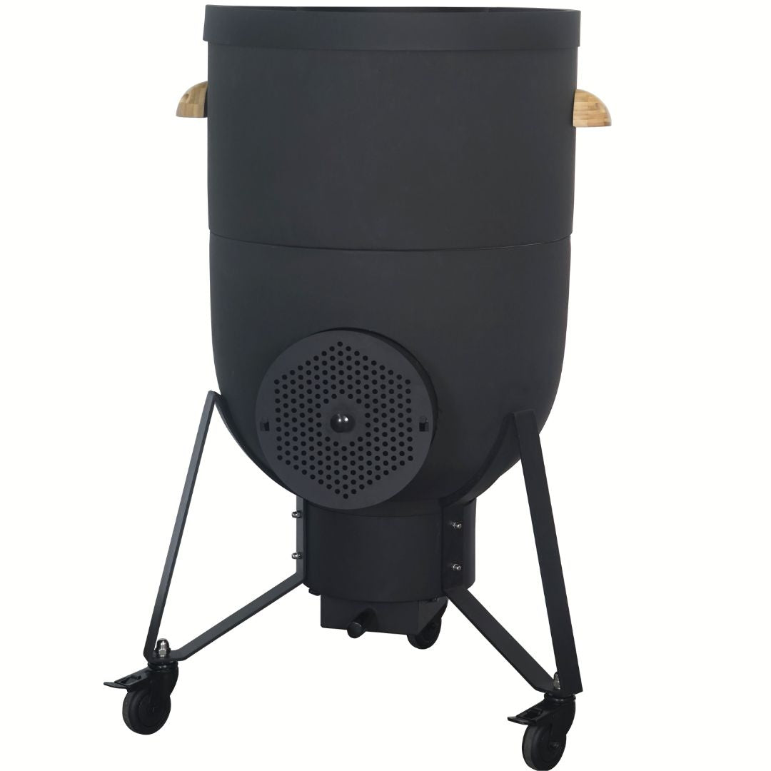 Lifespace Premium Range Kamado 5-in-1 Ceramic & Steel 21" Rocket Stove Grill / Fire Pit / Smoker / Oven