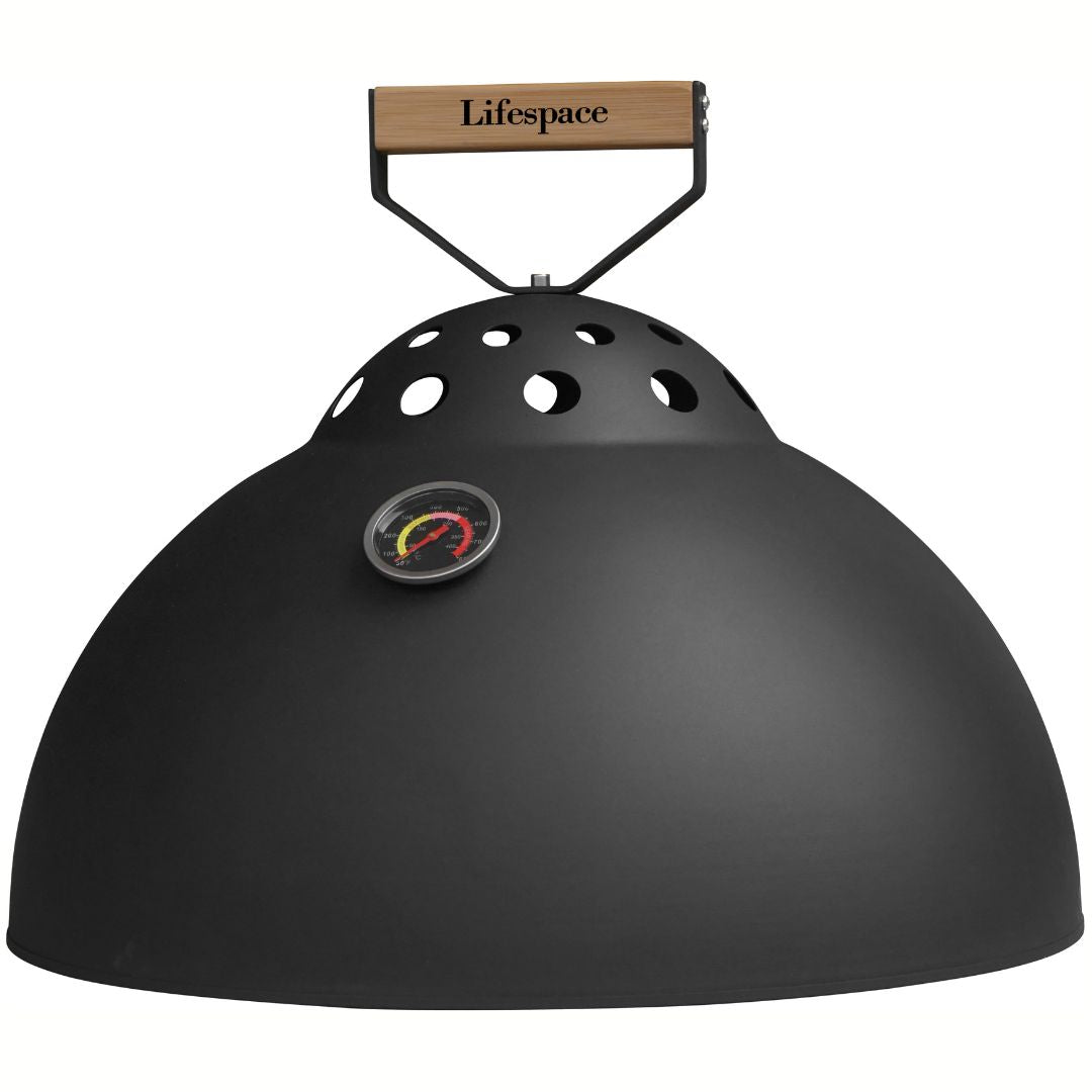 Lifespace Premium Range Kamado 5-in-1 Ceramic & Steel 21" Rocket Stove Grill / Fire Pit / Smoker / Oven
