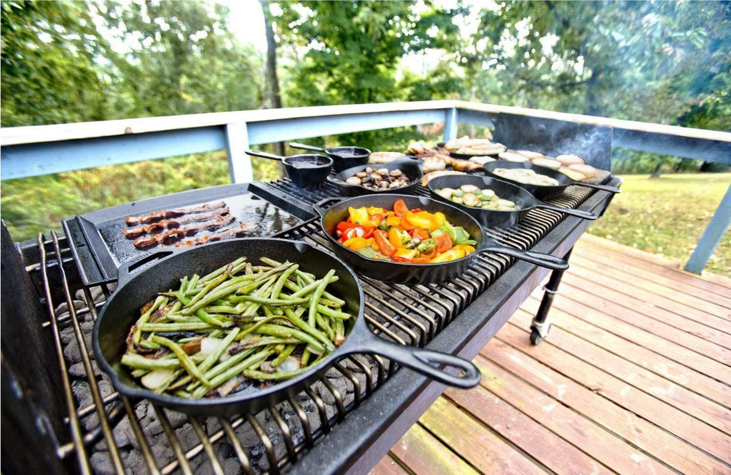 Lifespace Cast Iron Round Griddle Pan 12"