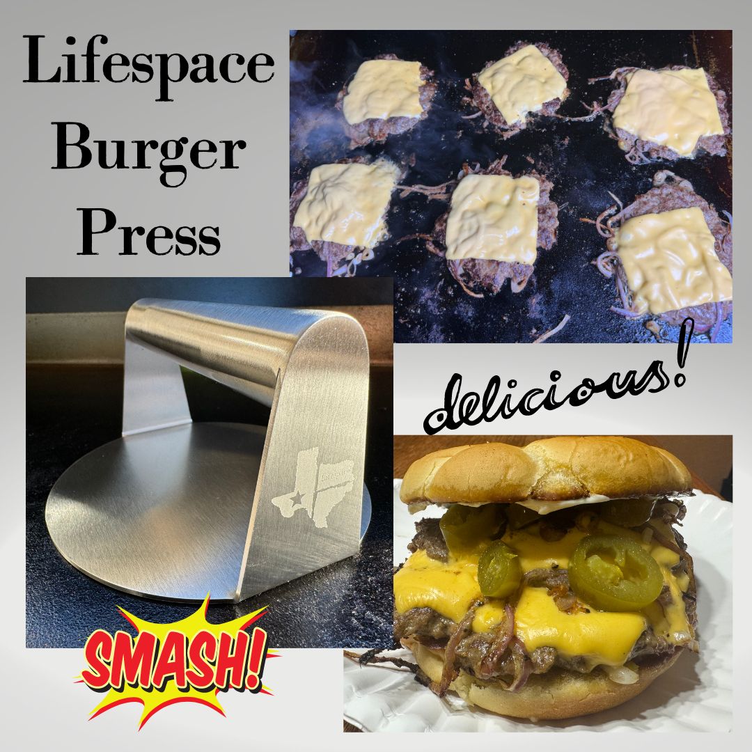 Lifespace Stainless Steel Smash Burger Grill Press