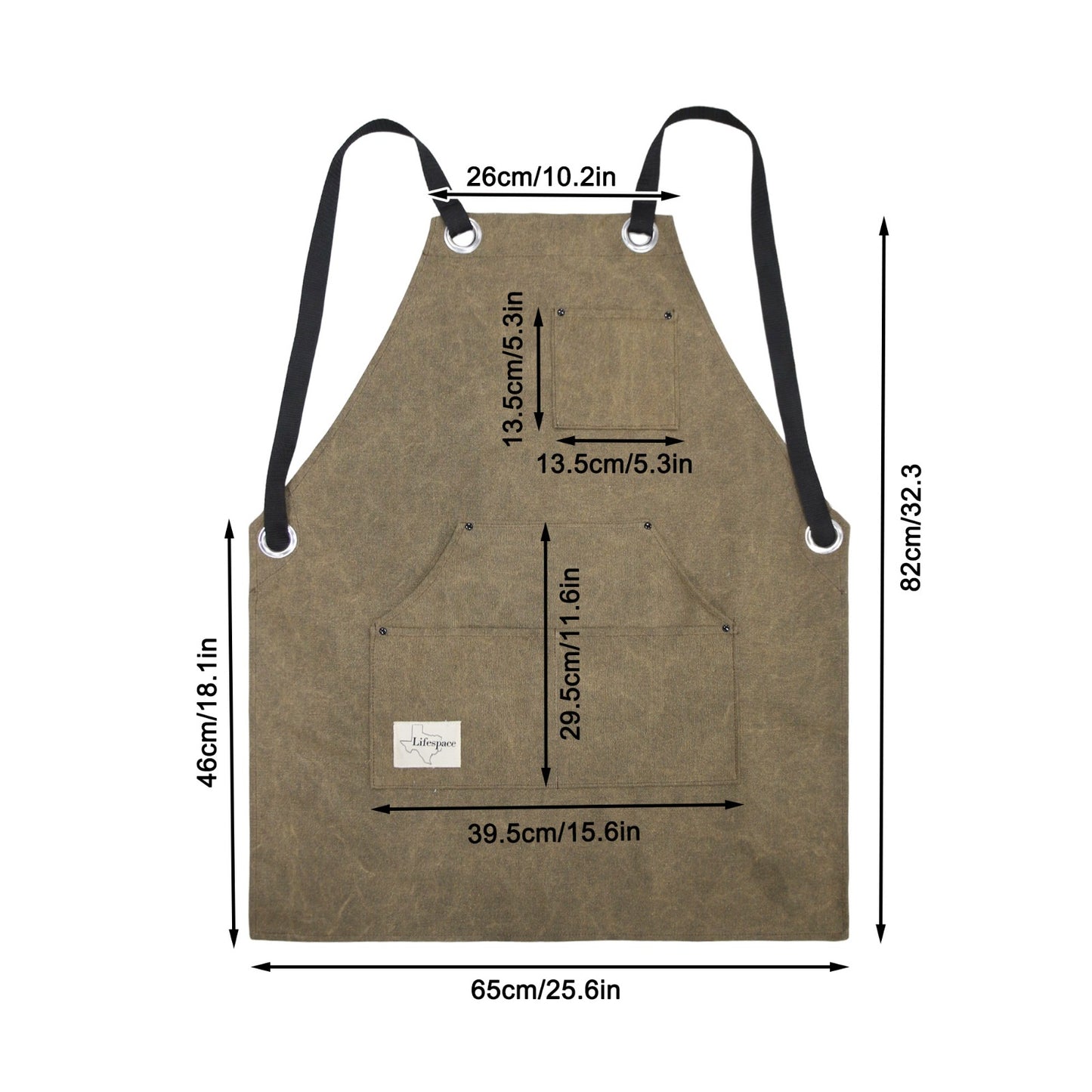Texas Barbecue Premium Khaki Wax Canvas BBQ Grill Work Apron