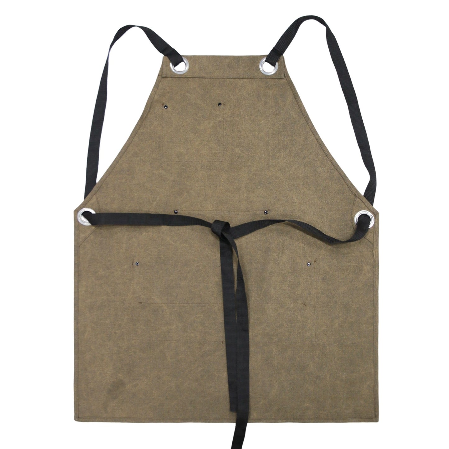 Texas Barbecue Premium Khaki Wax Canvas BBQ Grill Work Apron