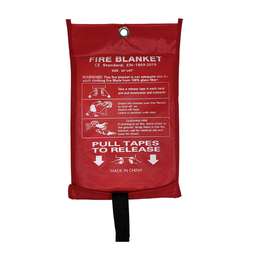 Lifespace NHSBBQ Fire Blanket 40" x 40" - Emergency Fire Suppression Blanket