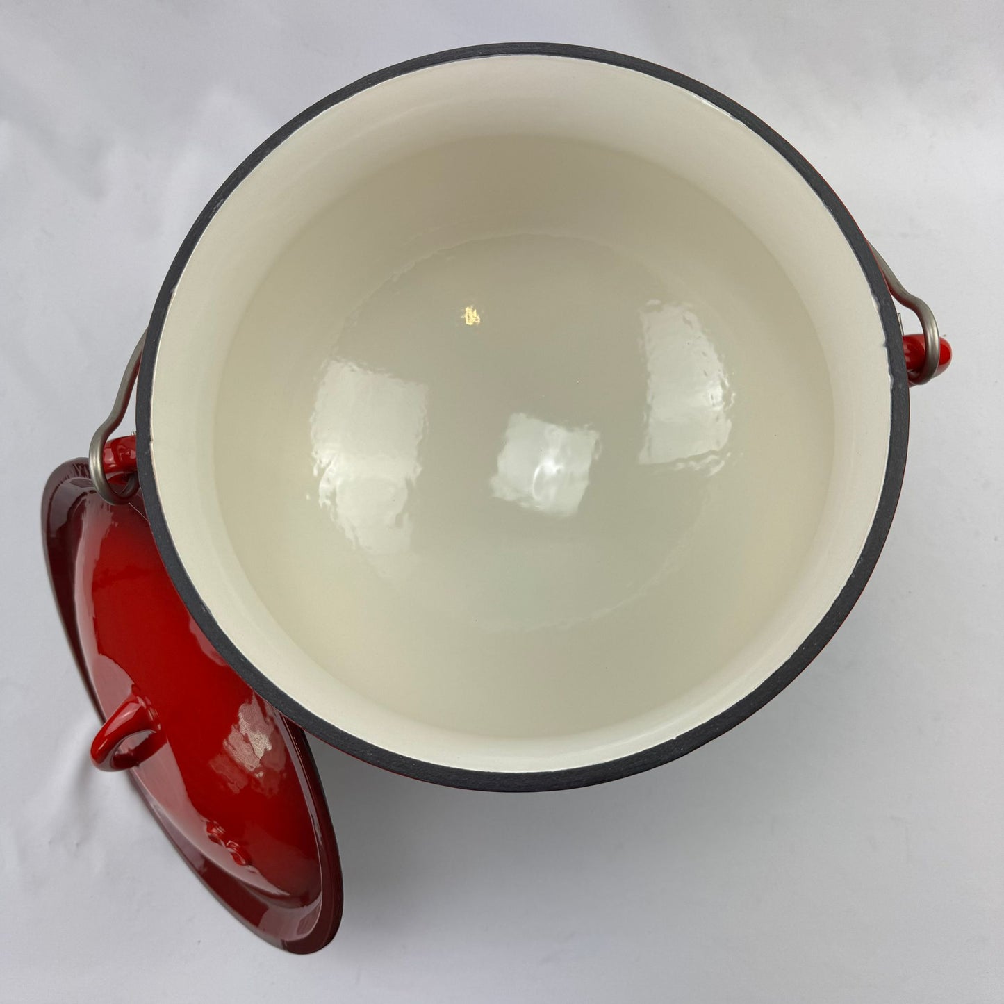 Lifespace No.3 Red Enamel Cast Iron African Cooking Pot/ Cauldron