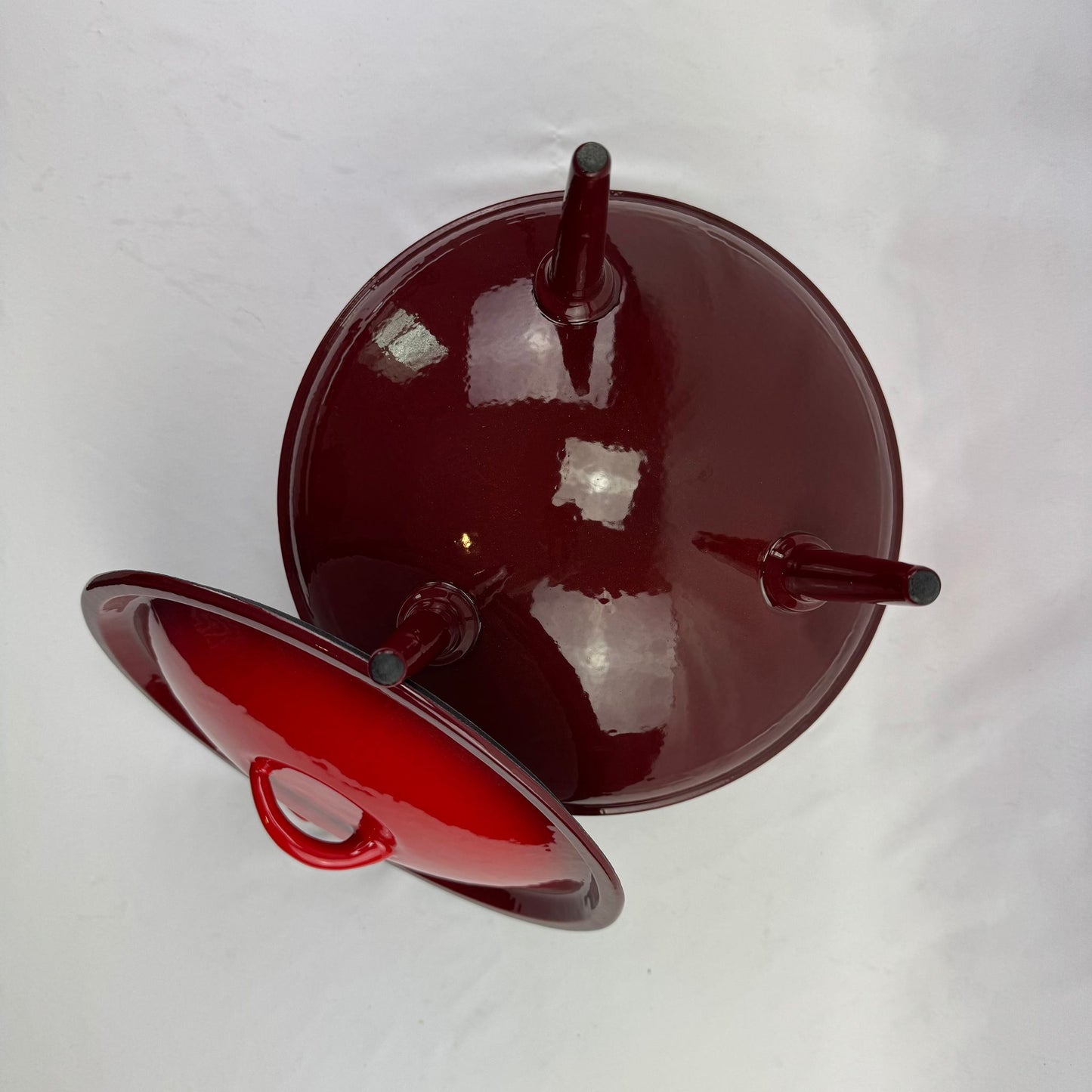 Lifespace No.3 Red Enamel Cast Iron African Cooking Pot/ Cauldron