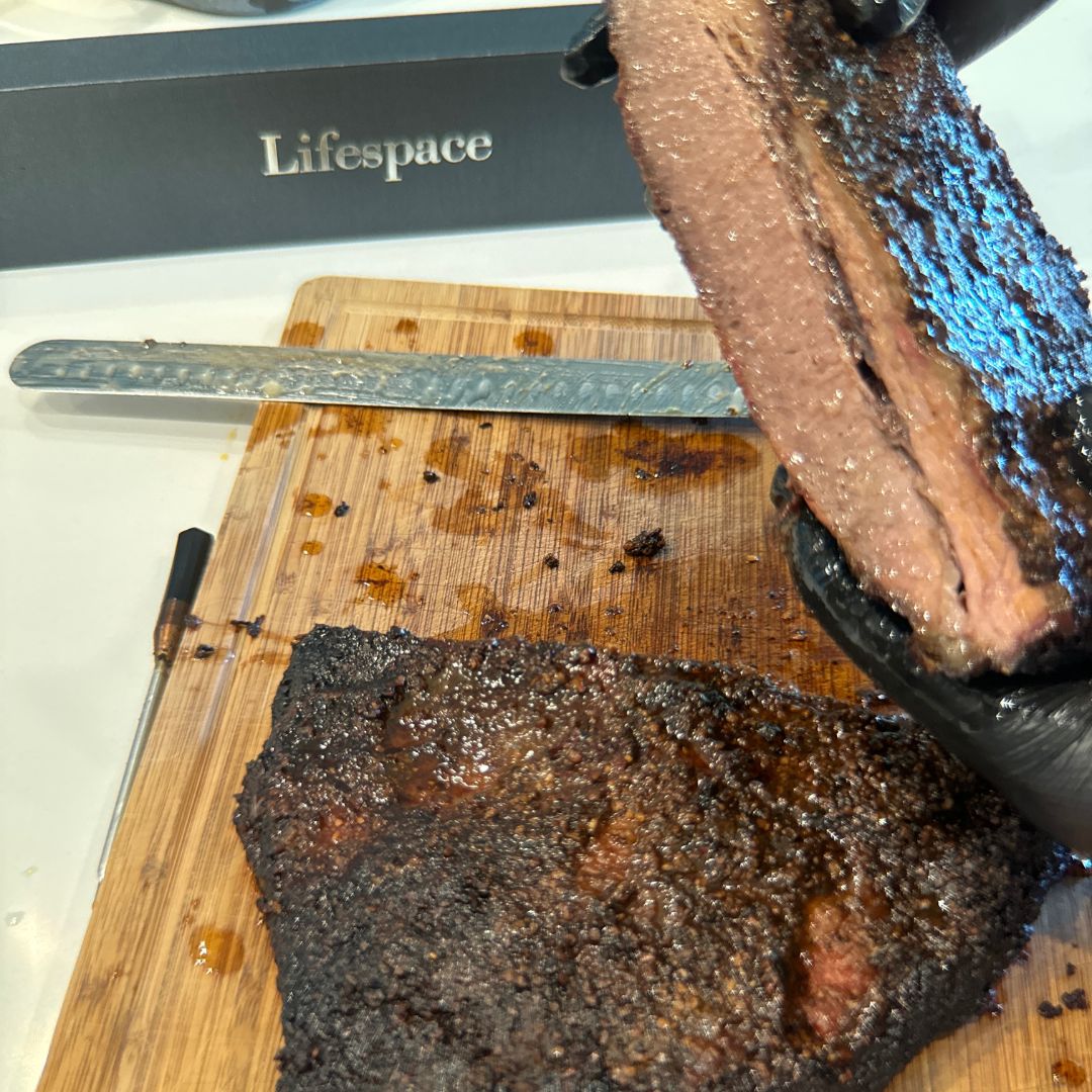 Lifespace Premium BBQ Brisket Carving Knifein Gift Box - 12in Stainless Steel Blade