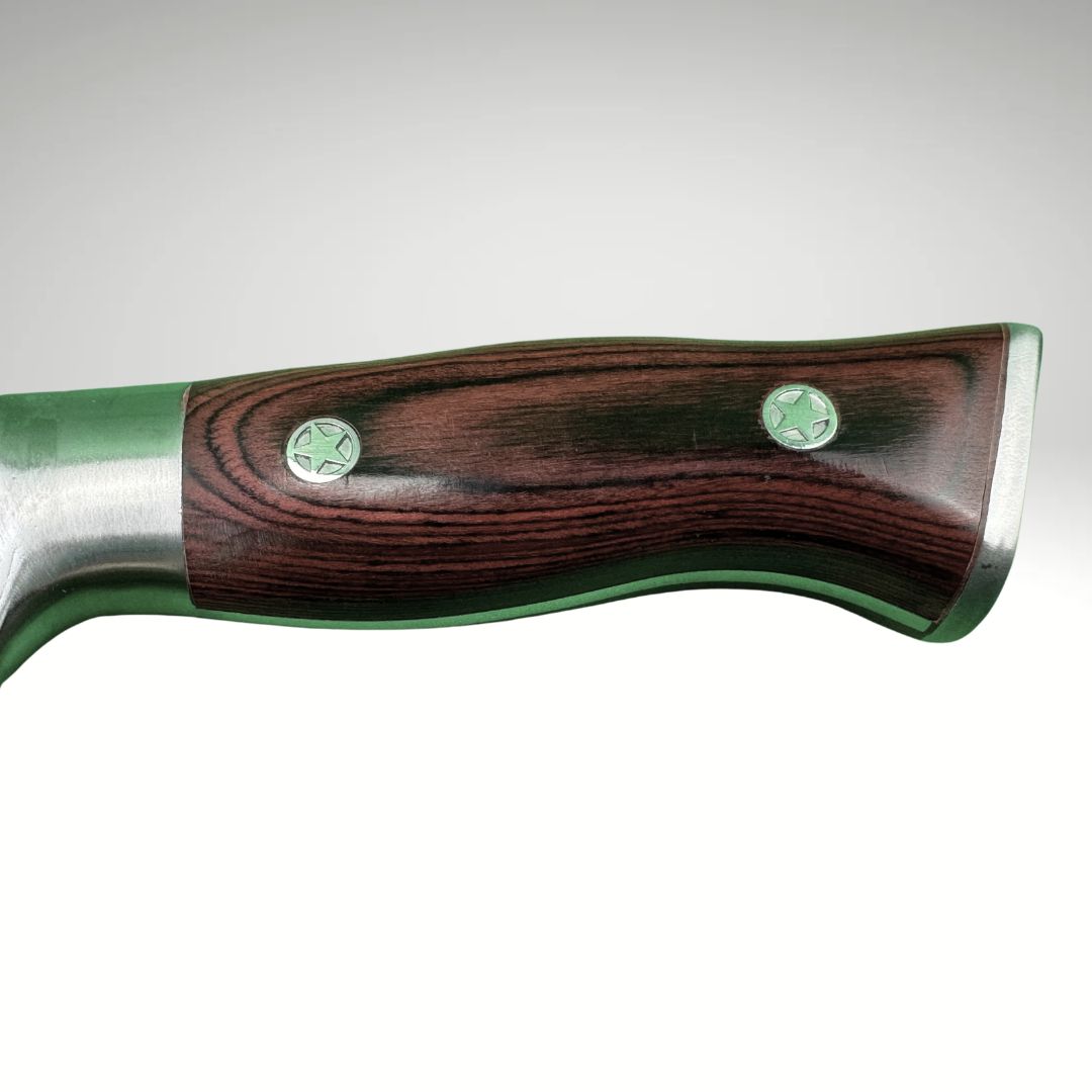 Lifespace 7.8" 'Lone Star' Square Meat Cleaver with Hole & Pakkawood Handle