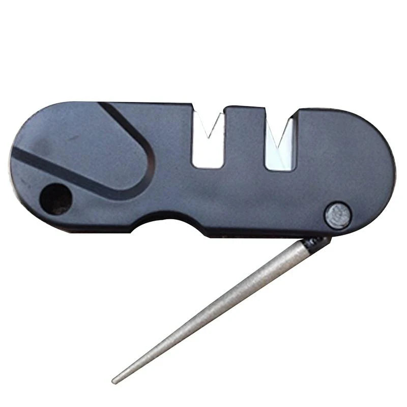 Lifespace Handheld Mini Ceramic Carbide 3-in-1 Knife Sharpener with Carabiner