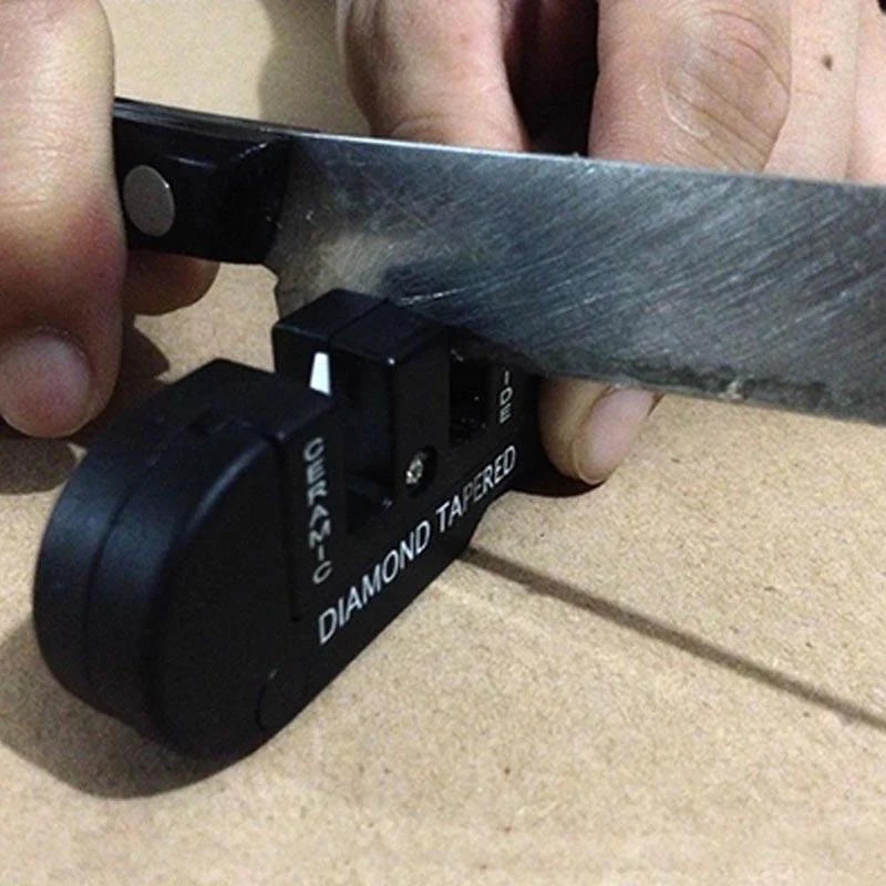Lifespace Handheld Mini Ceramic Carbide 3-in-1 Knife Sharpener with Carabiner