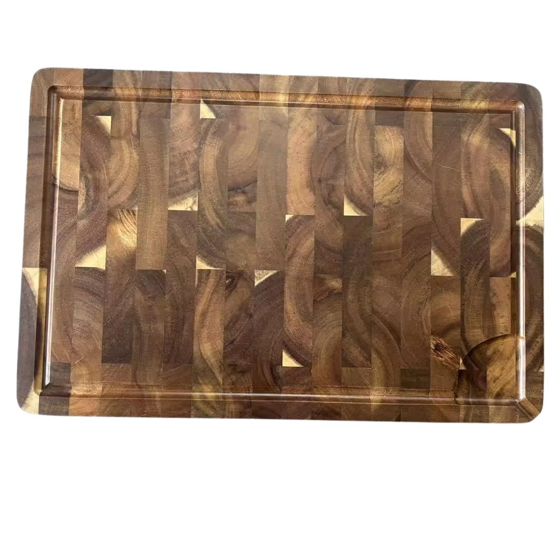 Texas Barbecue Premium Acacia End-Grain Cutting Board - 18" x 12"