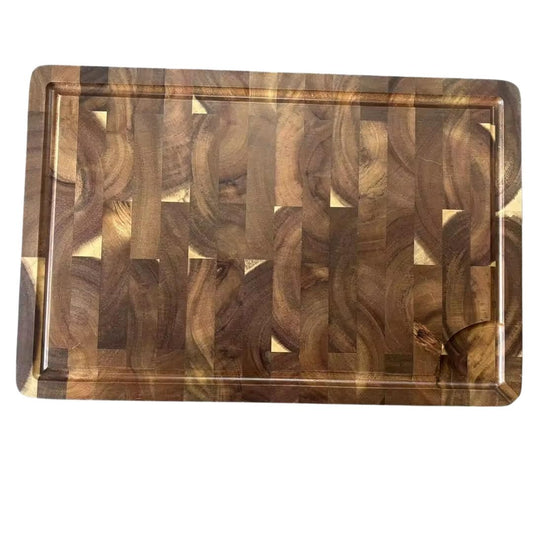 Lifespace Premium Acacia End-Grain Cutting Board - 18" x 12"