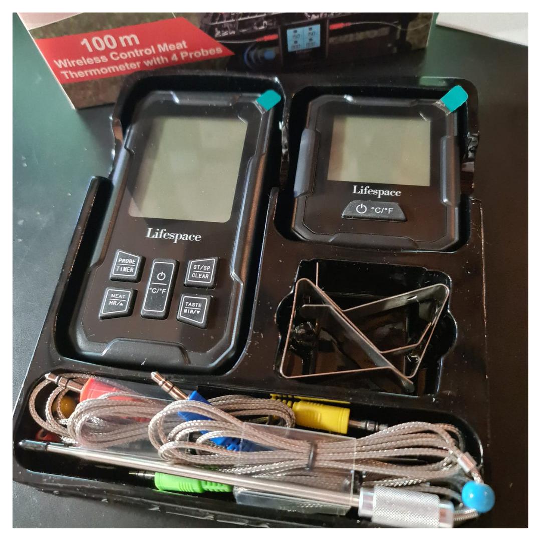 Lifespace 4-Probe 109-yard Wireless Cooking Meat Thermometer