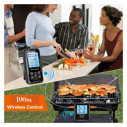 Lifespace 4-Probe 109-yard Wireless Cooking Meat Thermometer