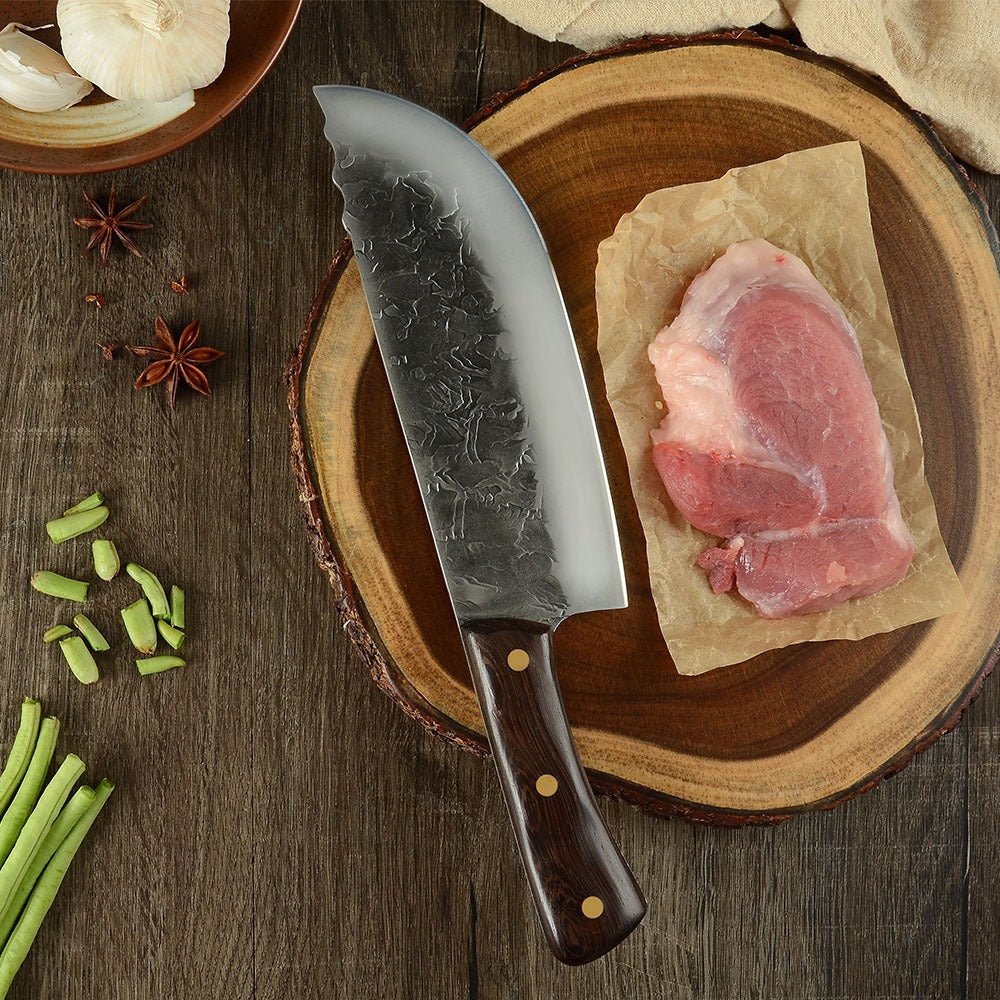 Lifespace 7.5in Hammer Forged Chef Cleaver