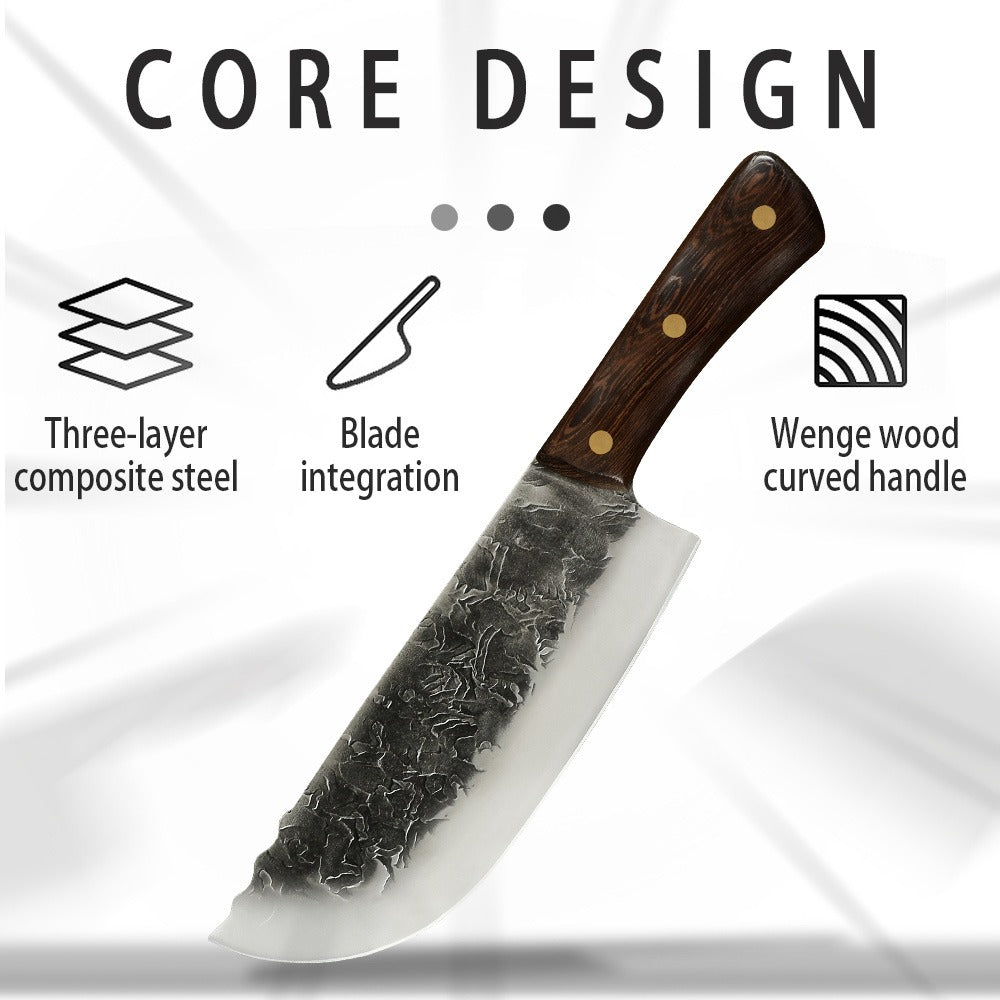 Lifespace 7.5in Hammer Forged Chef Cleaver