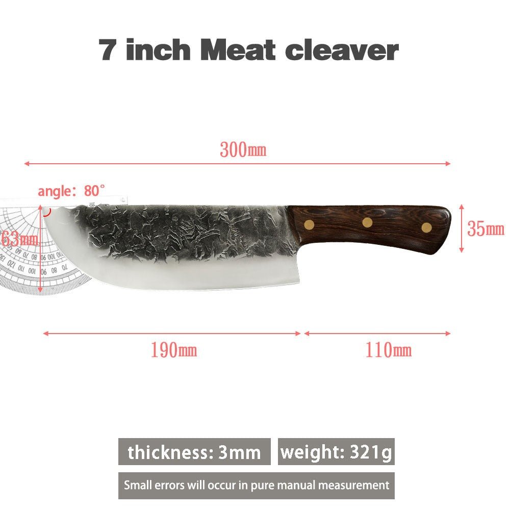 Lifespace 7.5in Hammer Forged Chef Cleaver