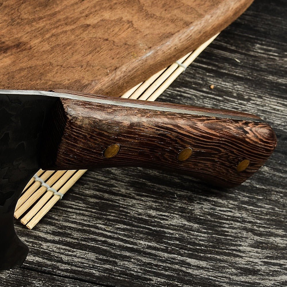 Lifespace 8in Hammered Cleaver with Curved Blade
