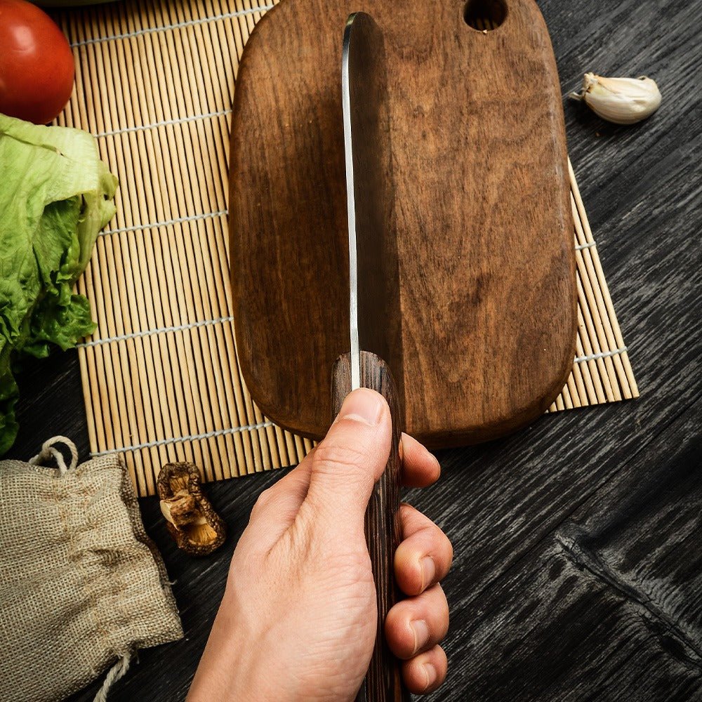 Lifespace 8in Hammered Cleaver with Curved Blade