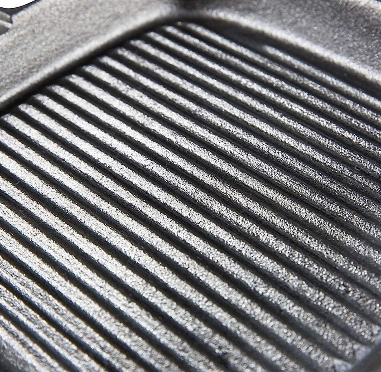 Lifespace Cast Iron Square Griddle Pan 24cm