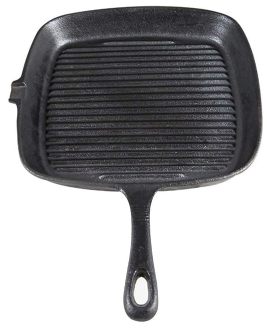 Lifespace Cast Iron Square Griddle Pan 10"