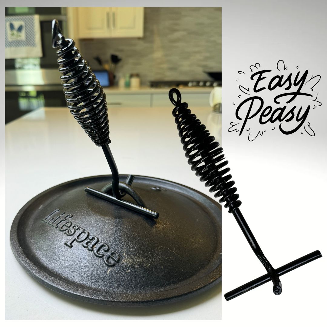 Lifespace Dutch Oven / Cast Iron Pot Lid Lifter (Short)