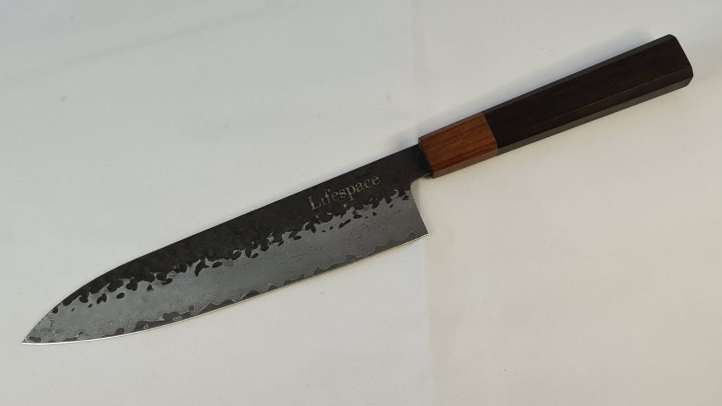 Lifespace Hand Forged Japanese vg10 Damascus Bunka Chef Knife in Gift Box