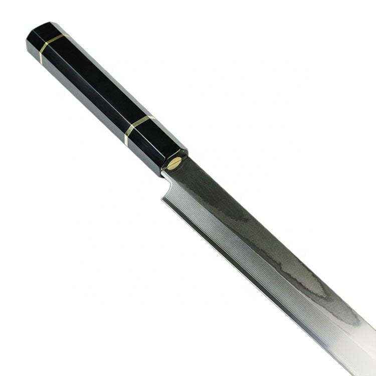 Lifespace Japanese Yanagiba Traditional Damascus Sashimi or Filleting Knife - 10.6 inch Blade