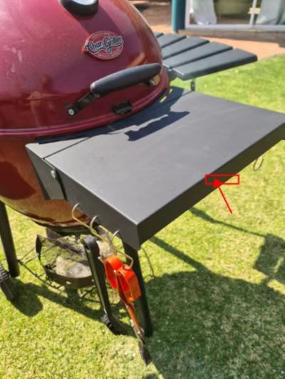 Lifespace Kettle Grill Folding Extension Table with Six Utility Hooks