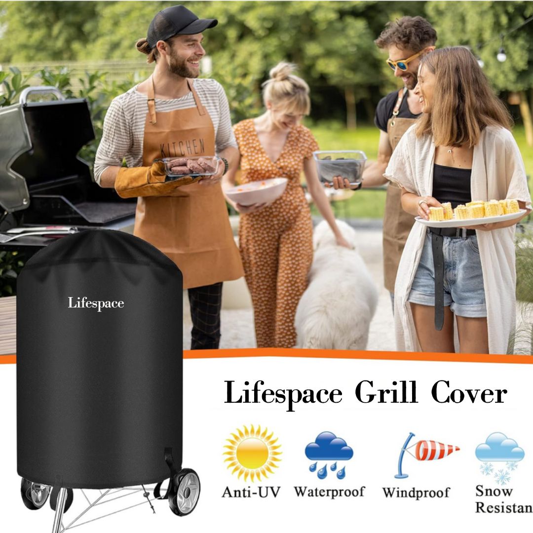 Lifespace Lightweight 22in Kettle Grill Cover