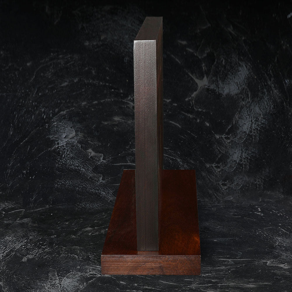 Texas Barbecue Premium Counter Top Acacia Wood Magnetic Knife Holder
